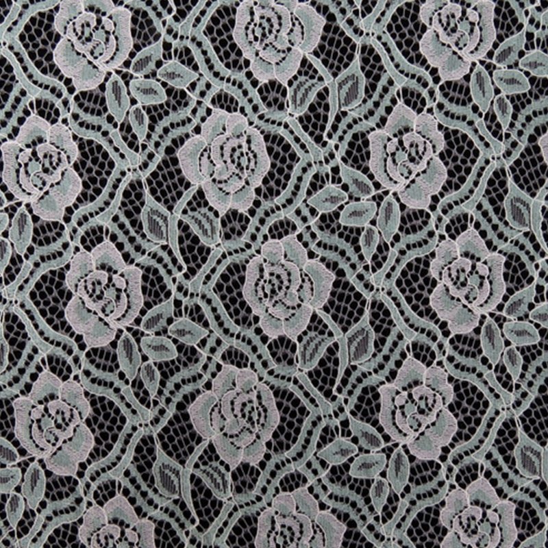 Lace Fabric Rose Dress Nylon for Women's Wear Wholesale Supplier 12