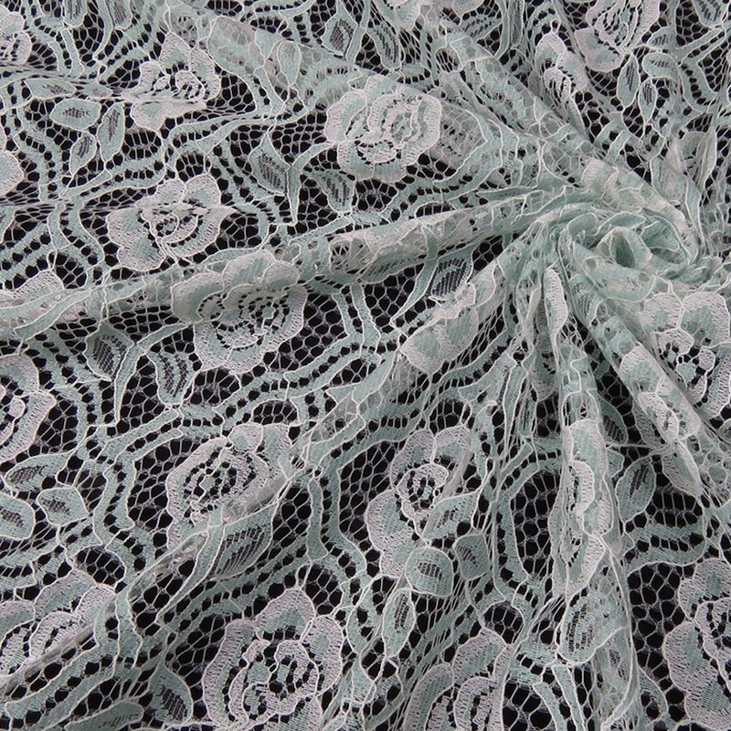 Lace Fabric Rose Dress Nylon for Women's Wear Wholesale Supplier
