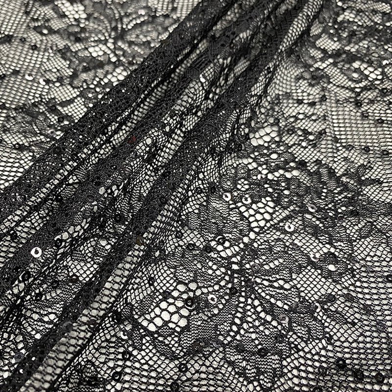 Lace Fabric Ditsy Floral Sequin Polyester for Women's Wear Wholesale S 4