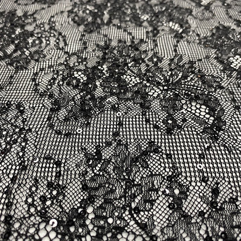 Lace Fabric Ditsy Floral Sequin Polyester for Women's Wear Wholesale S 5