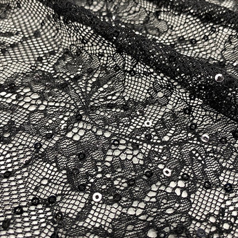 Lace Fabric Ditsy Floral Sequin Polyester for Women's Wear Wholesale S 8