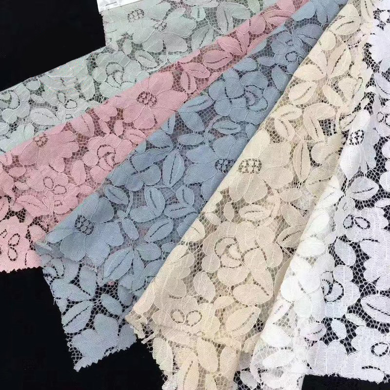 Lace Trim Embroidered Lace All-Over Embroidery Polyester Lace Fabric f