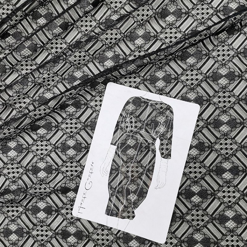 Lace Fabric Dress Geometric Warp Knit for Women's Wear Wholesale Suppl 9