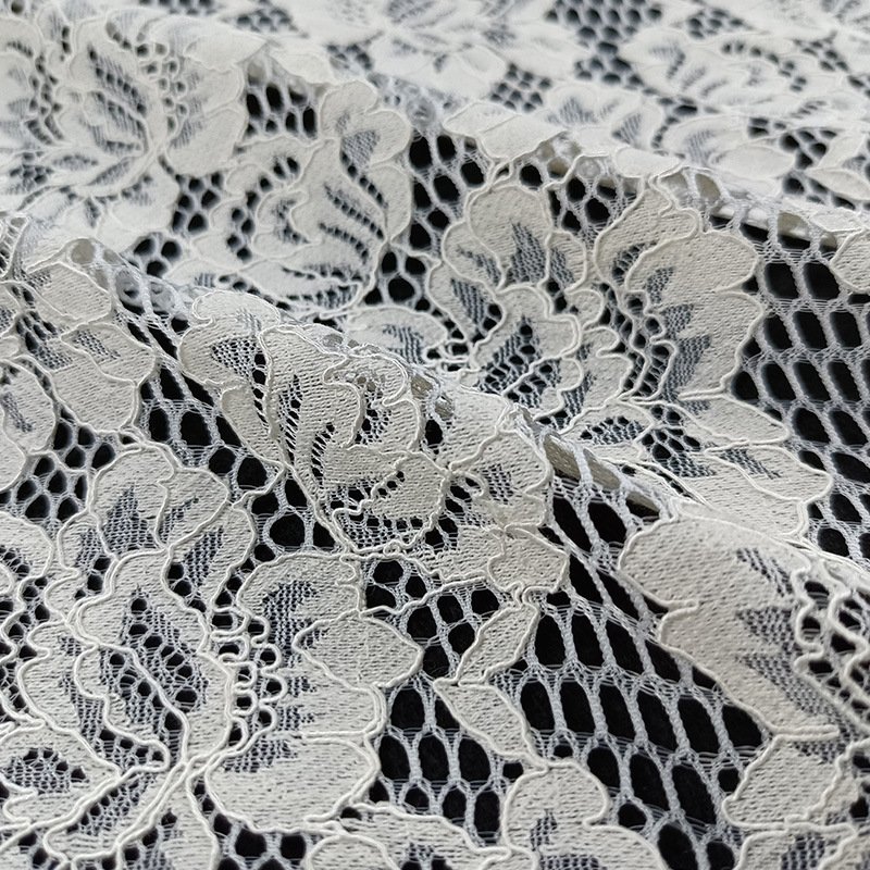 Lace Fabric Cutwork Floral Nylon for Women's Wear Wholesale Supplier 12