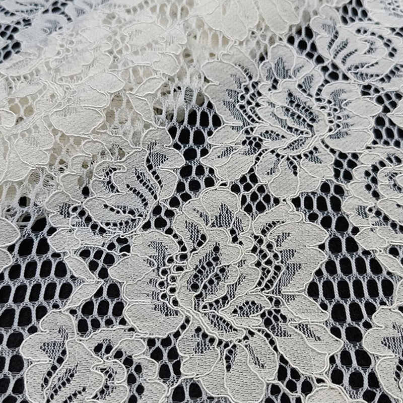 Lace Fabric Cutwork Floral Nylon for Women's Wear Wholesale Supplier 14