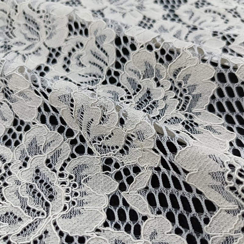 Lace Fabric Cutwork Floral Nylon for Women's Wear Wholesale Supplier 9