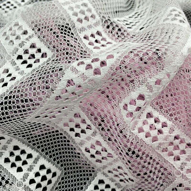 Lace Fabric Dress Geometric Nylon Warp Knit for Women's Wear Wholesale 3