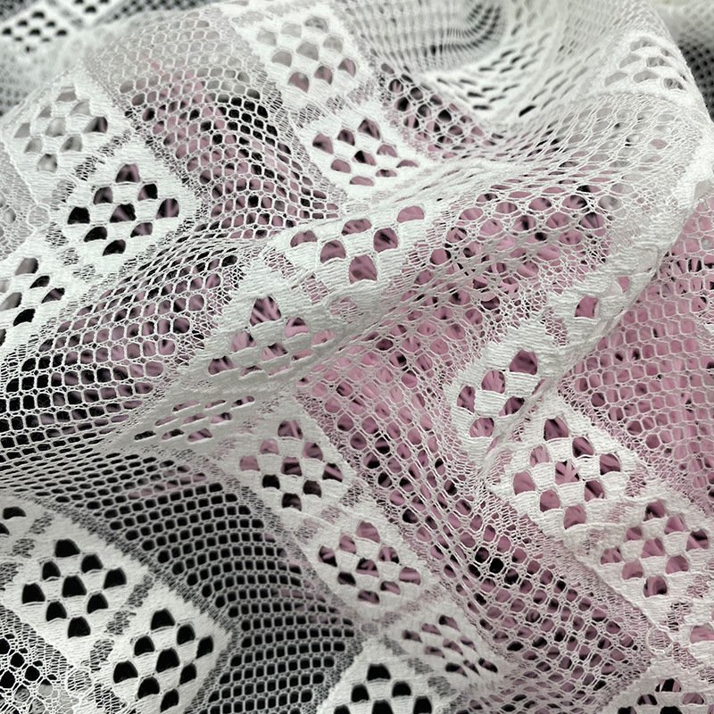 Lace Fabric Dress Geometric Nylon Warp Knit for Women's Wear Wholesale 5