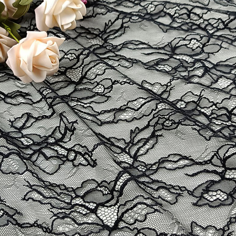 Lace Fabric Eyelash Evening Nylon Warp Knit for Bridal Wholesale Suppl 13