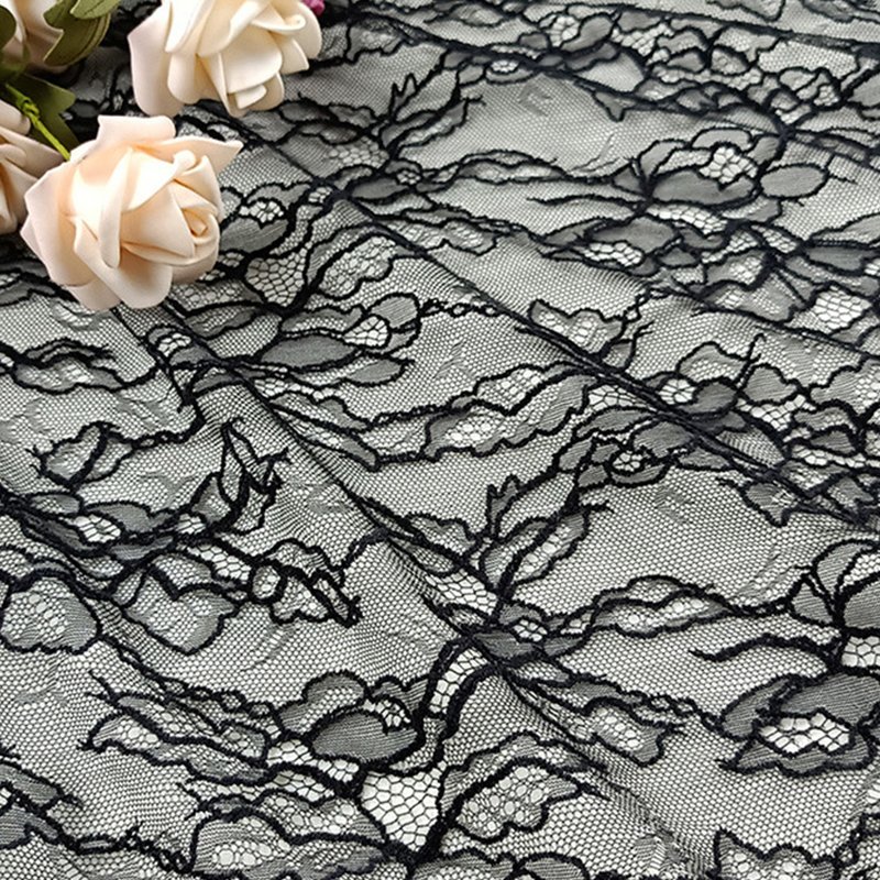 Lace Fabric Eyelash Evening Nylon Warp Knit for Bridal Wholesale Suppl 4