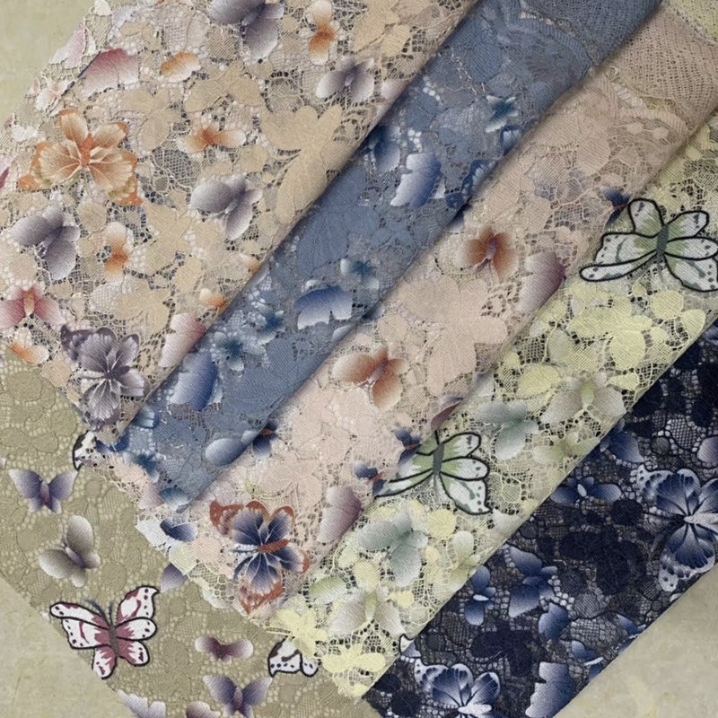 Lace Fabric Printed Polyester for Women's Wear Wholesale Supplier 4