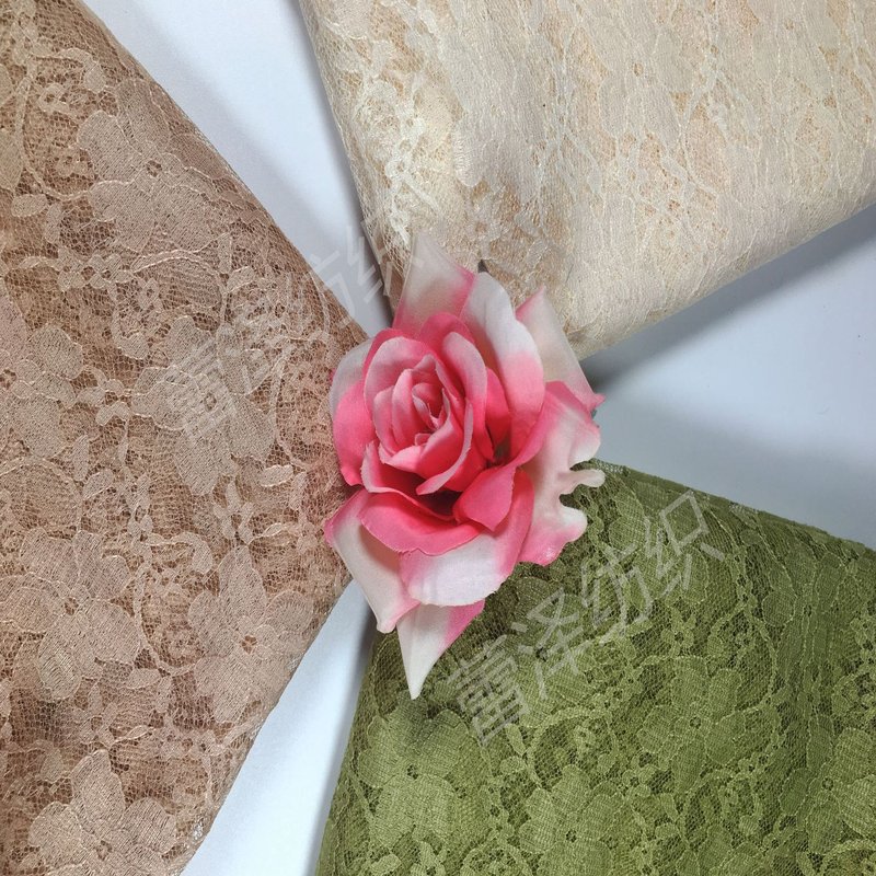 Lace Fabric Women's Polyester Warp Knit for Women's Wear Wholesale Sup