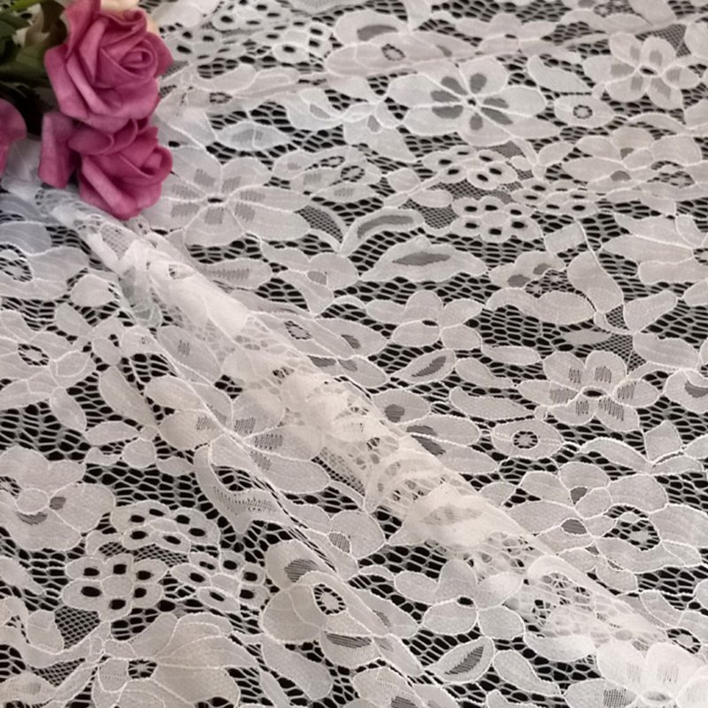 Lace Fabric Floral Nylon Warp Knit for Women's Wear Wholesale Supplier 3