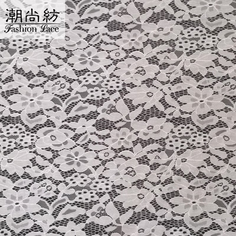 Lace Fabric Floral Nylon Warp Knit for Women's Wear Wholesale Supplier 7