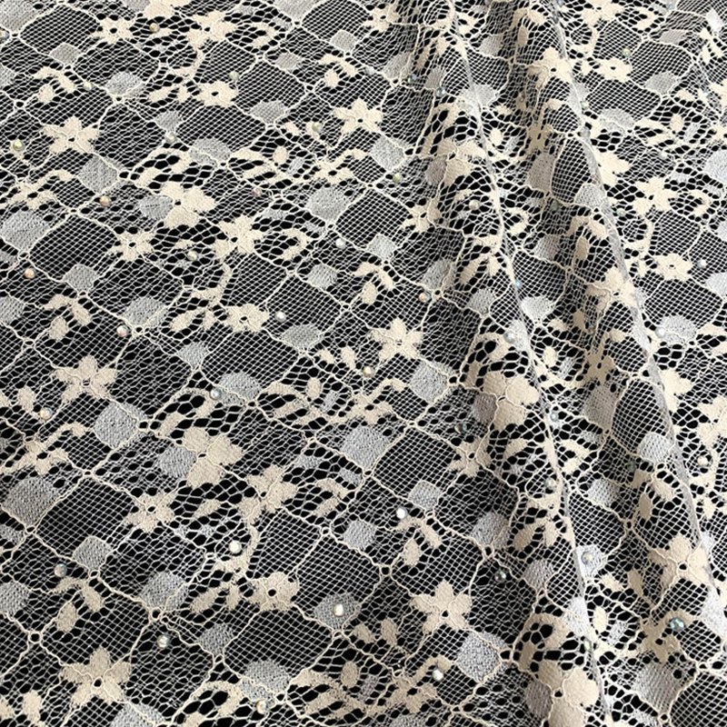 Lace Trim Sequin Polyester Lace Fabric for Apparel Wholesale Supplier