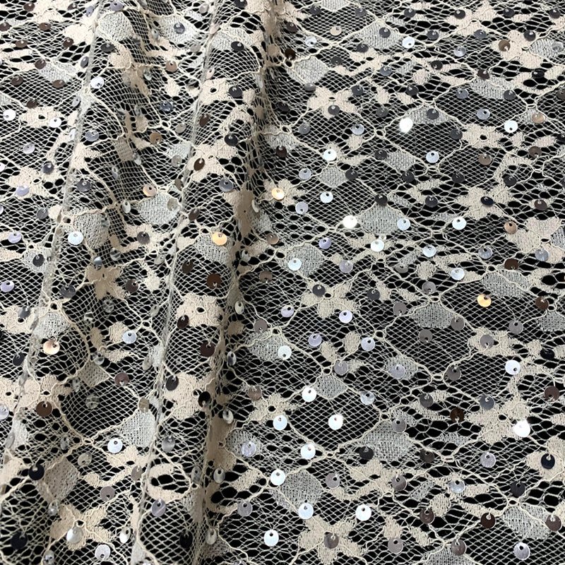 Lace Trim Sequin Polyester Lace Fabric for Apparel Wholesale Supplier 21