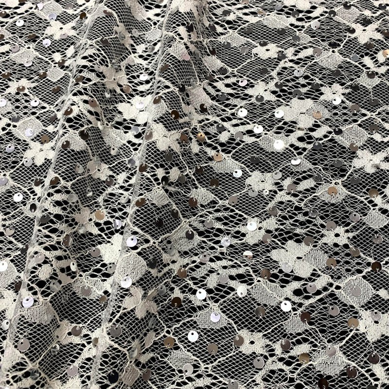 Lace Trim Sequin Polyester Lace Fabric for Apparel Wholesale Supplier 22