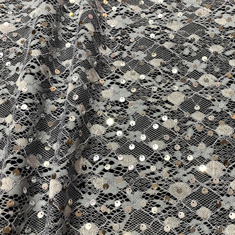 Lace Trim Sequin Polyester Lace Fabric for Apparel Wholesale Supplier 6