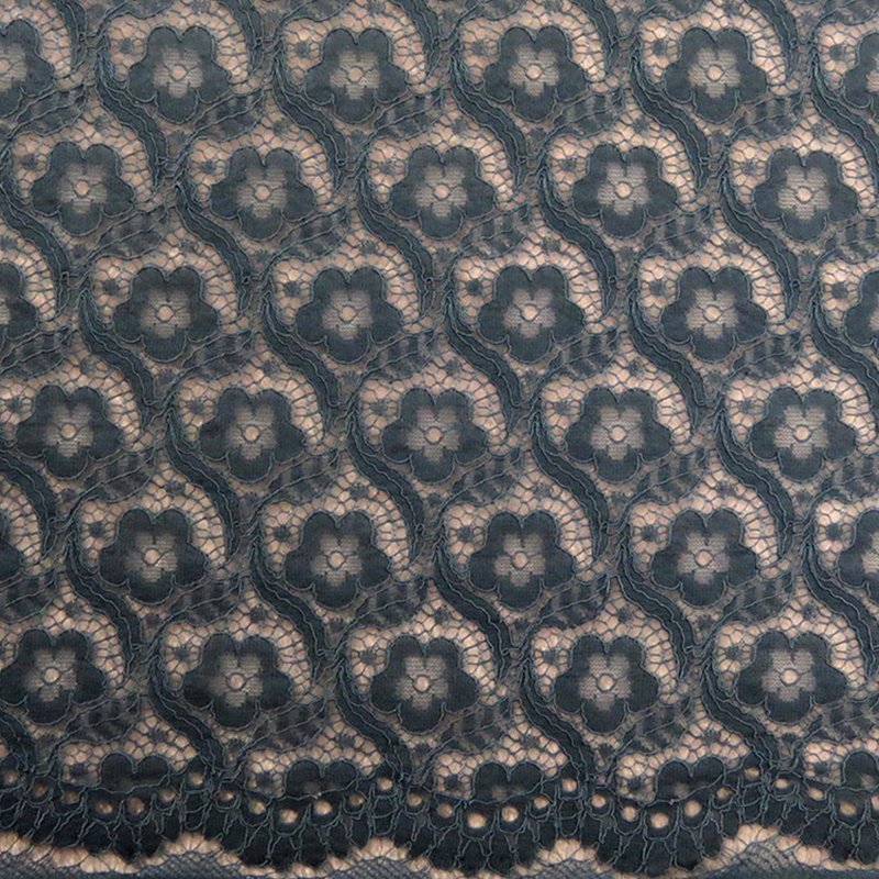 Lace Fabric Scallop Edge Dress Nylon Warp Knit for Women's Wear Wholes