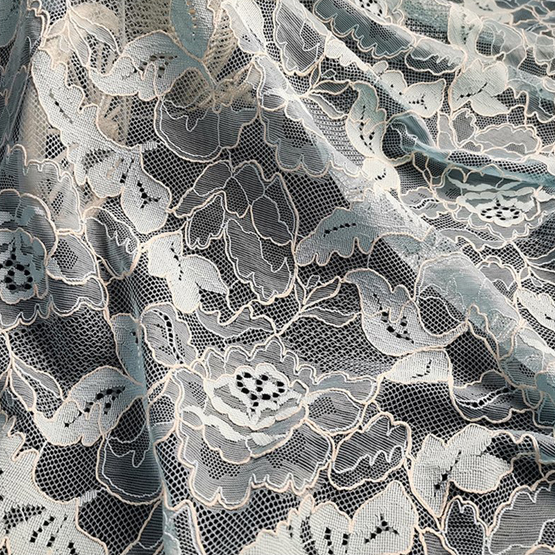 Lace Fabric Scallop Edge Wave for Women's Wear Wholesale Supplier 15