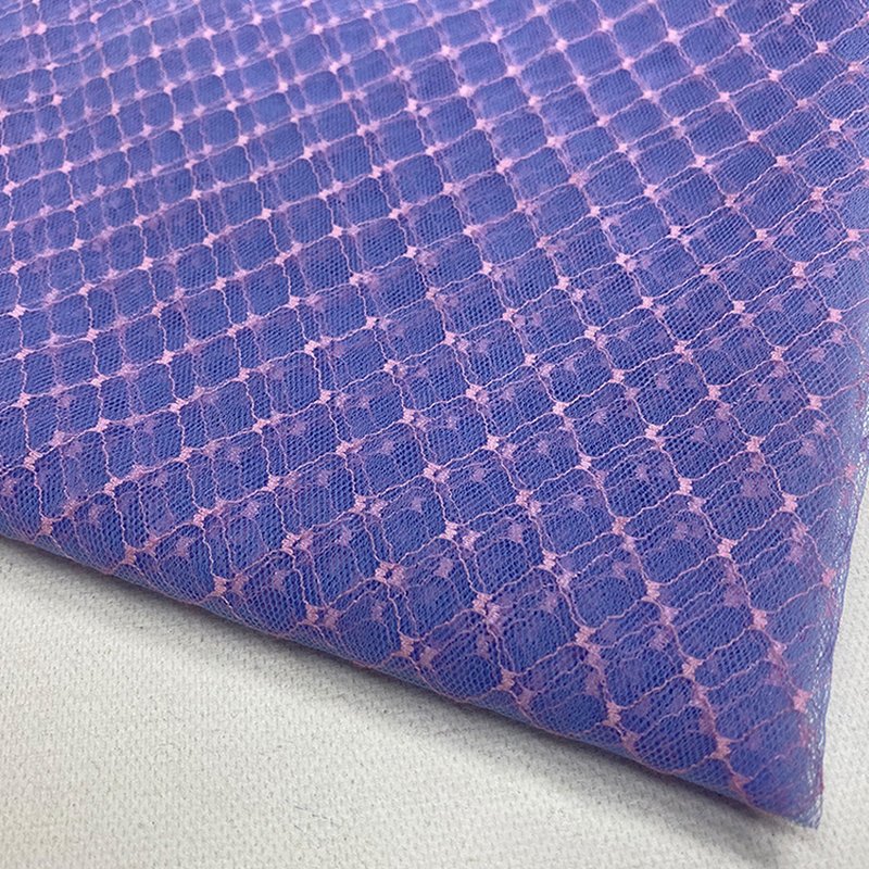 Lace Fabric Geometric Diamond Nylon Warp Knit for Women's Wear Wholesa