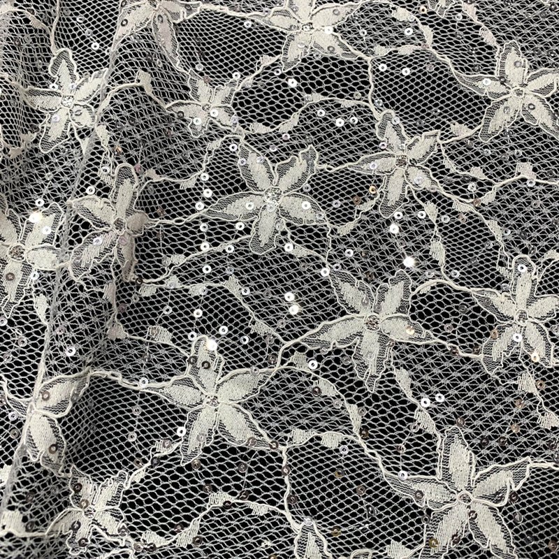 Lace Fabric Sequin Kids Polyester for Women's Wear Wholesale Supplier 11