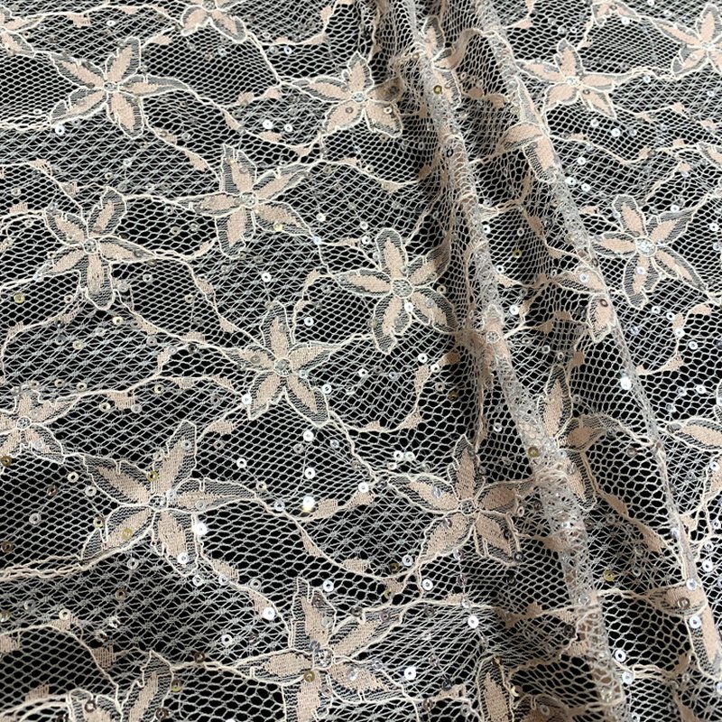Lace Fabric Sequin Kids Polyester for Women's Wear Wholesale Supplier 12