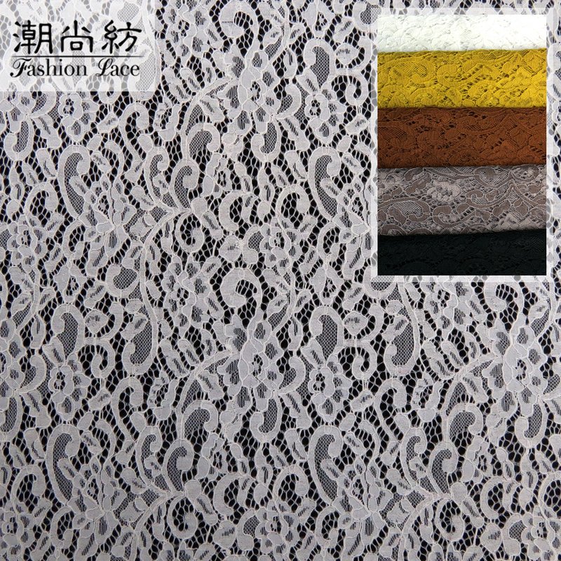 Lace Fabric Dress Cutwork Nylon for Women's Wear Wholesale Supplier 12