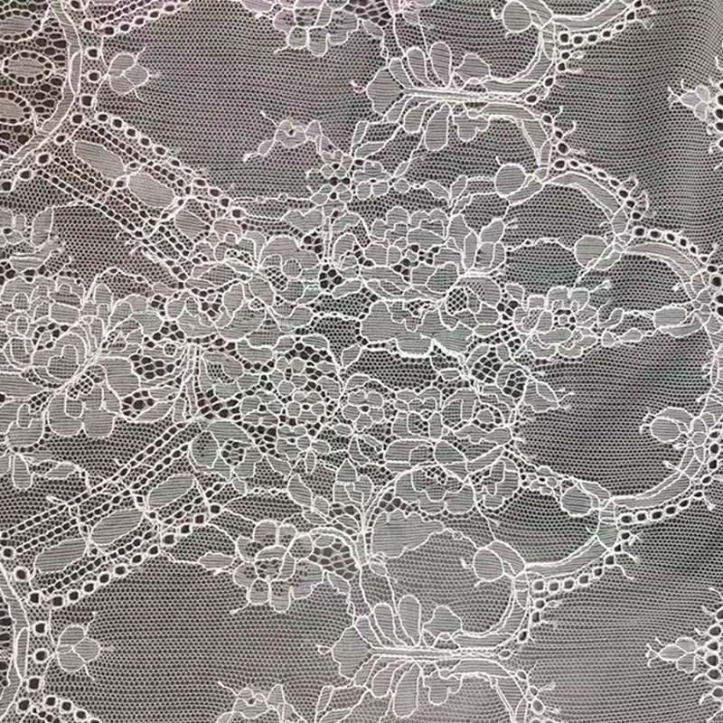 Lace Fabric Eyelash Bridal Nylon Warp Knit for Women's Wear Wholesale