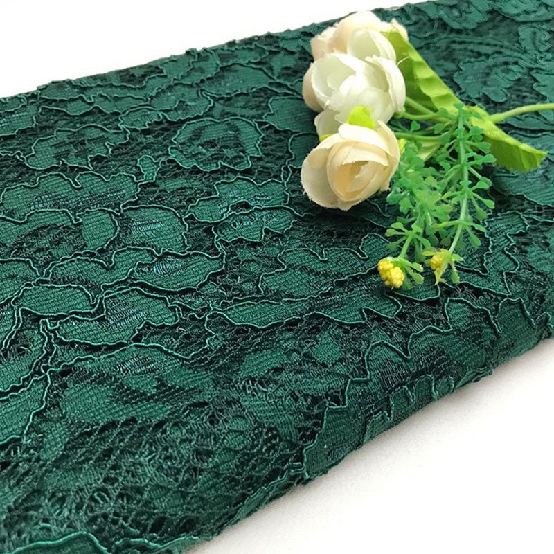 Lace Fabric Scallop Edge Placement Floral for Women's Wear Wholesale S 3