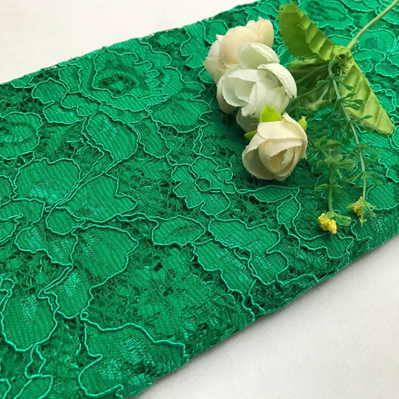 Lace Fabric Scallop Edge Placement Floral for Women's Wear Wholesale S 4