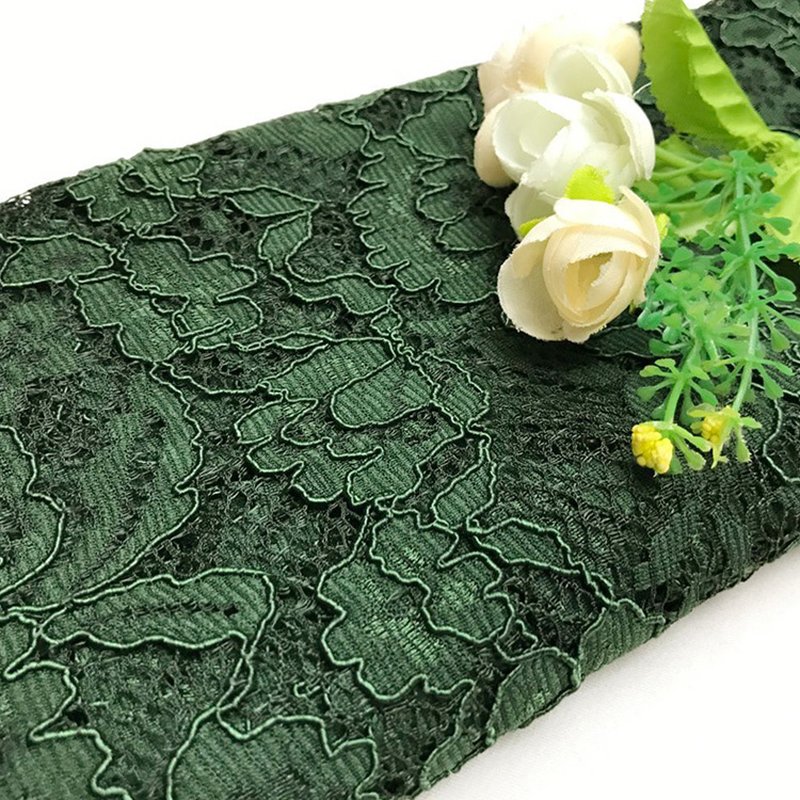 Lace Fabric Scallop Edge Placement Floral for Women's Wear Wholesale S 5