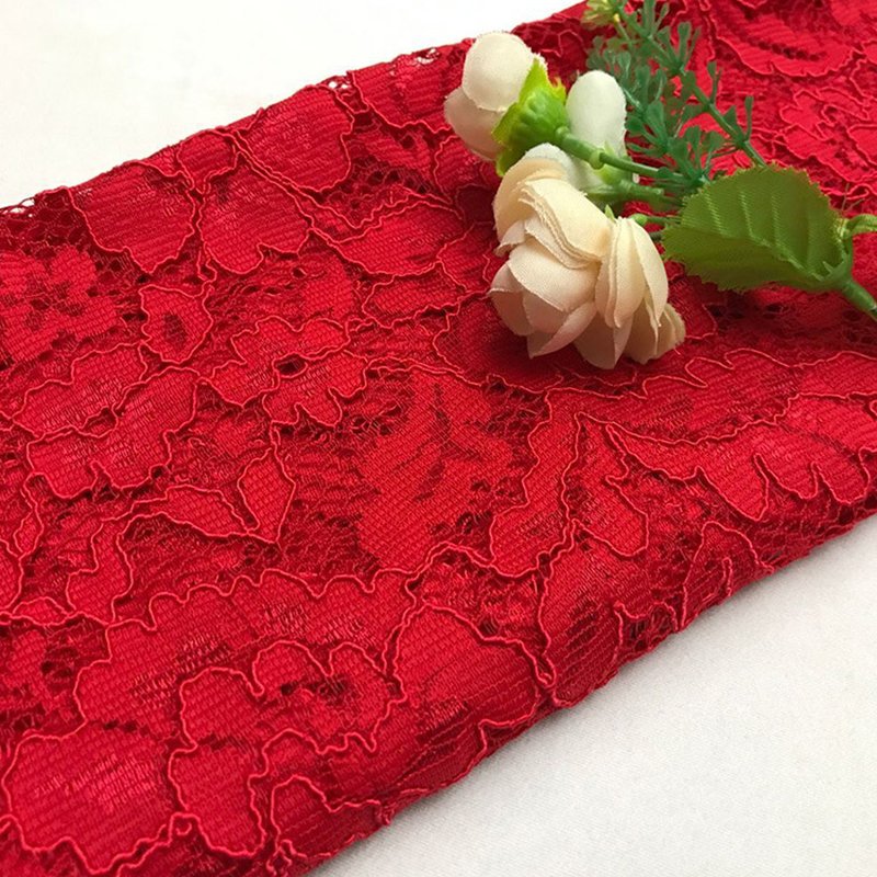 Lace Fabric Scallop Edge Placement Floral for Women's Wear Wholesale S 8