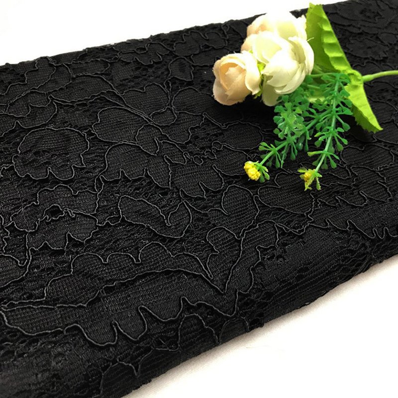Lace Fabric Scallop Edge Placement Floral for Women's Wear Wholesale S 9