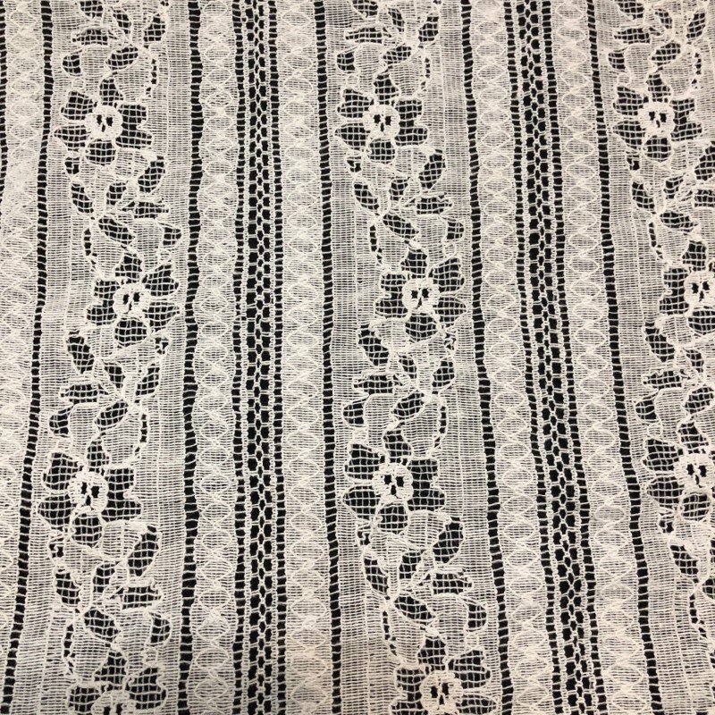 Lace Fabric Dress Stripe Nylon Warp Knit for Women's Wear Wholesale Su 11