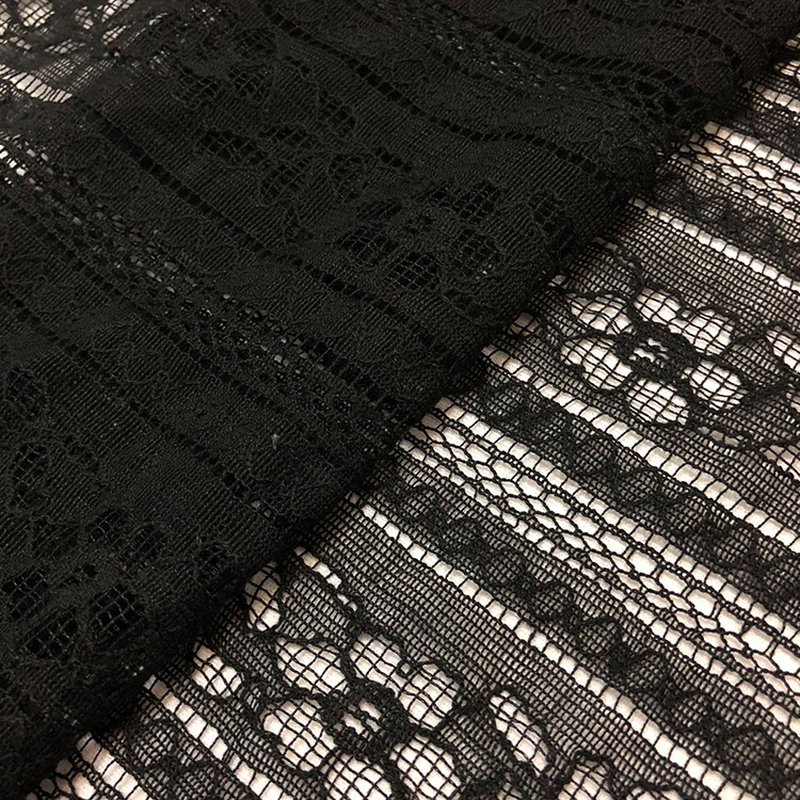 Lace Fabric Dress Stripe Nylon Warp Knit for Women's Wear Wholesale Su 6