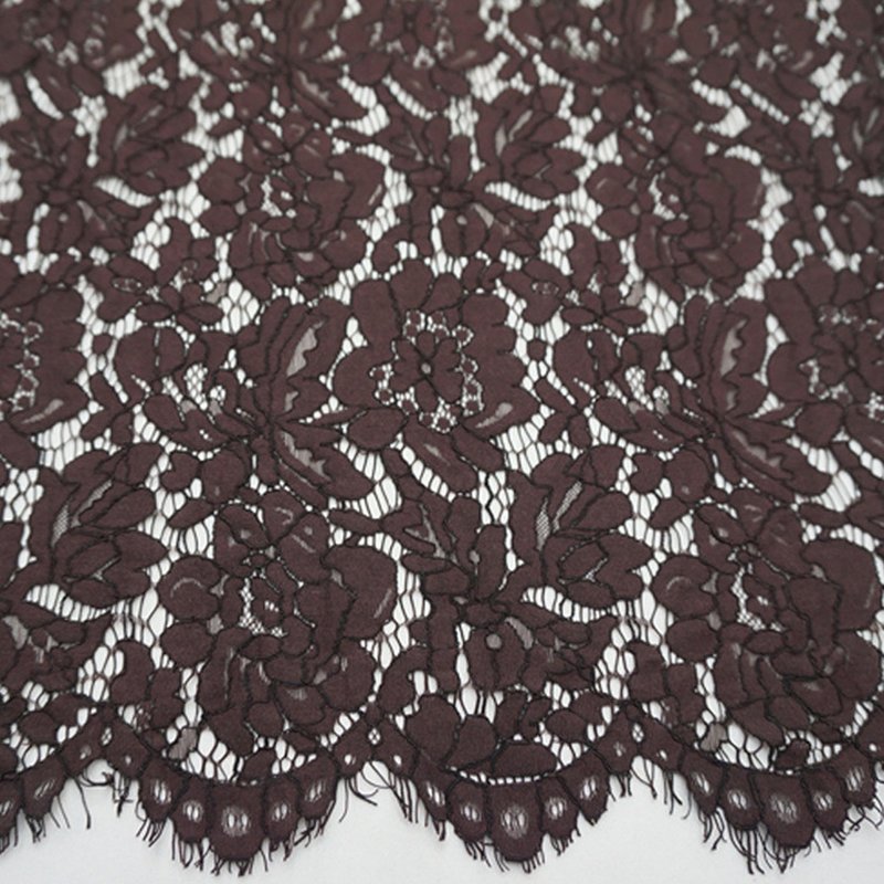 Placement Floral Eyelash Placement Lace Fabric for Women's Wear Wholes 12