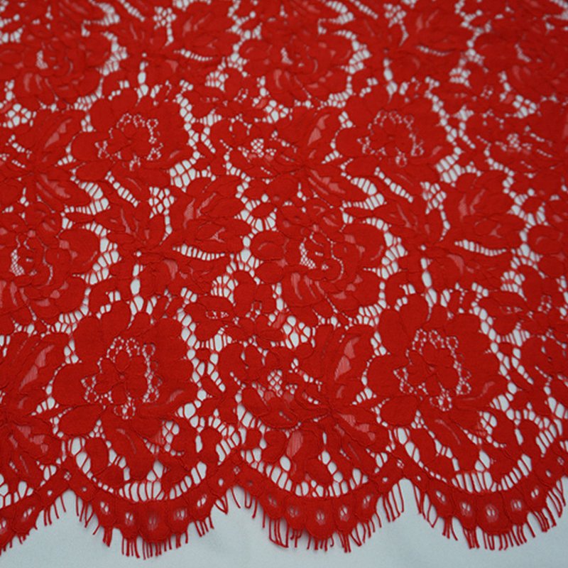 Placement Floral Eyelash Placement Lace Fabric for Women's Wear Wholes 19