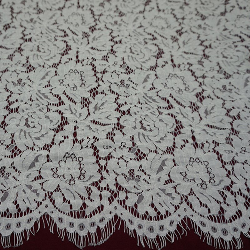 Placement Floral Eyelash Placement Lace Fabric for Women's Wear Wholes 22