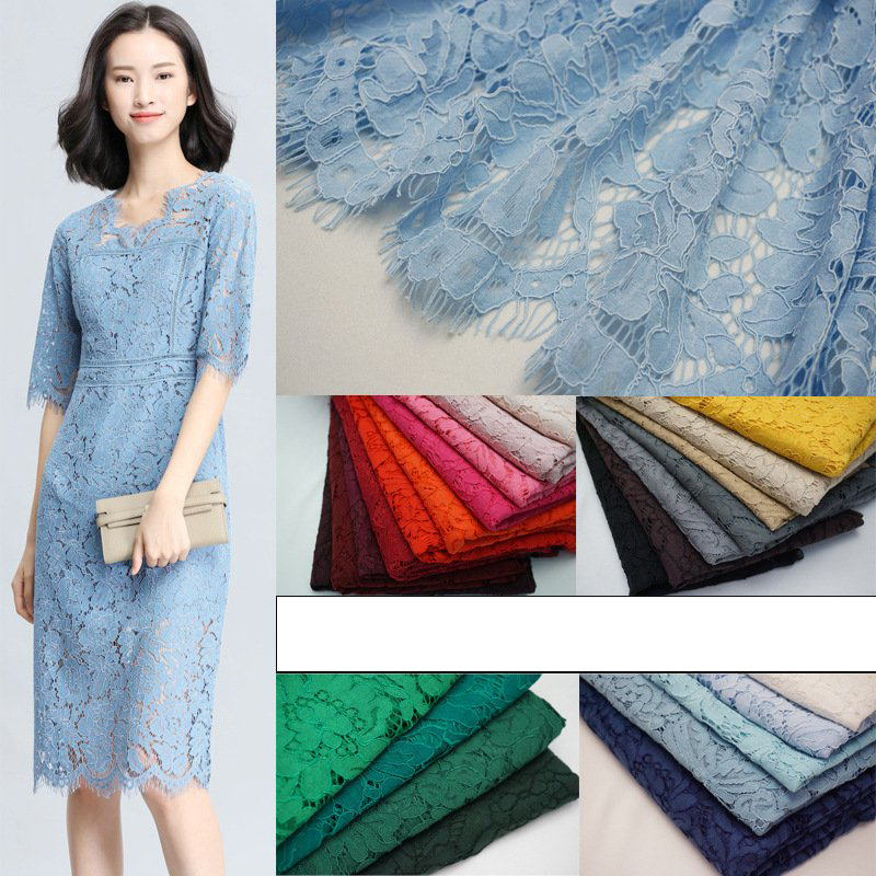 Placement Floral Eyelash Placement Lace Fabric for Women's Wear Wholes 29