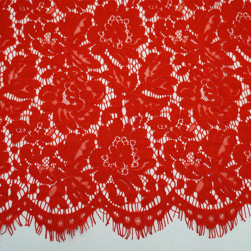 Placement Floral Eyelash Placement Lace Fabric for Women's Wear Wholes 30