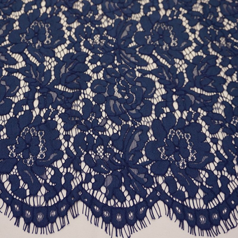 Placement Floral Eyelash Placement Lace Fabric for Women's Wear Wholes 38