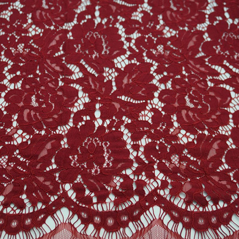 Placement Floral Eyelash Placement Lace Fabric for Women's Wear Wholes 4