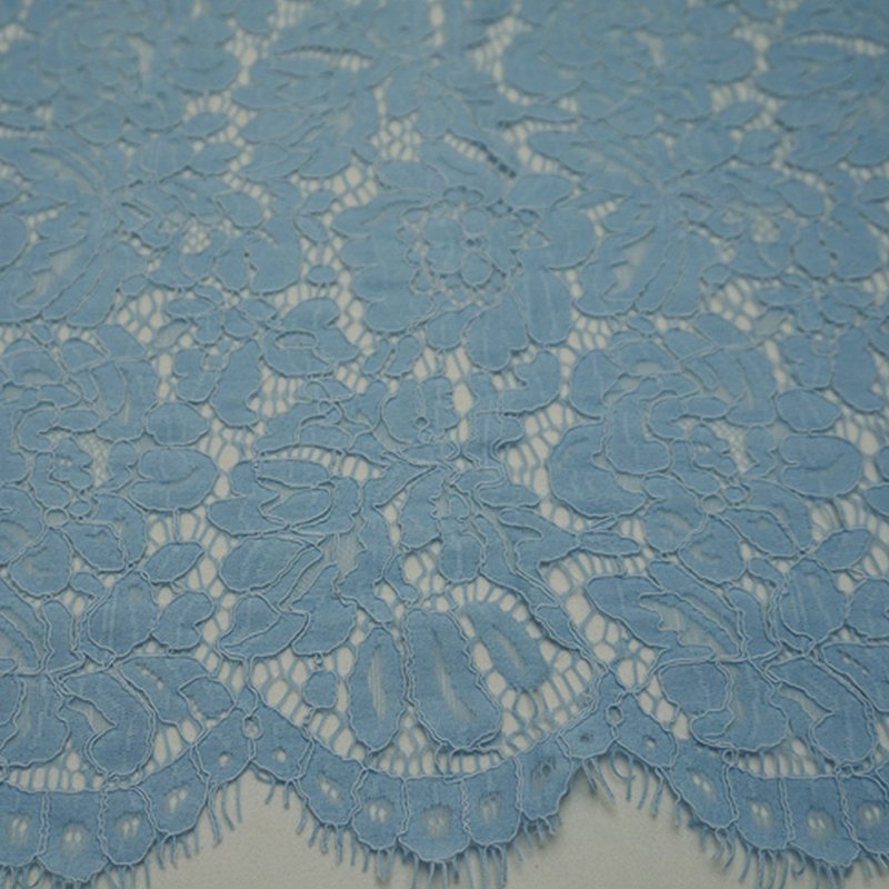 Placement Floral Eyelash Placement Lace Fabric for Women's Wear Wholes 5
