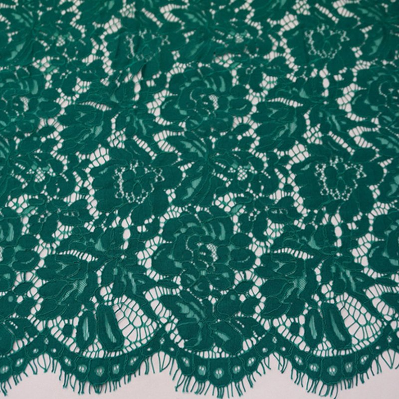 Placement Floral Eyelash Placement Lace Fabric for Women's Wear Wholes 7