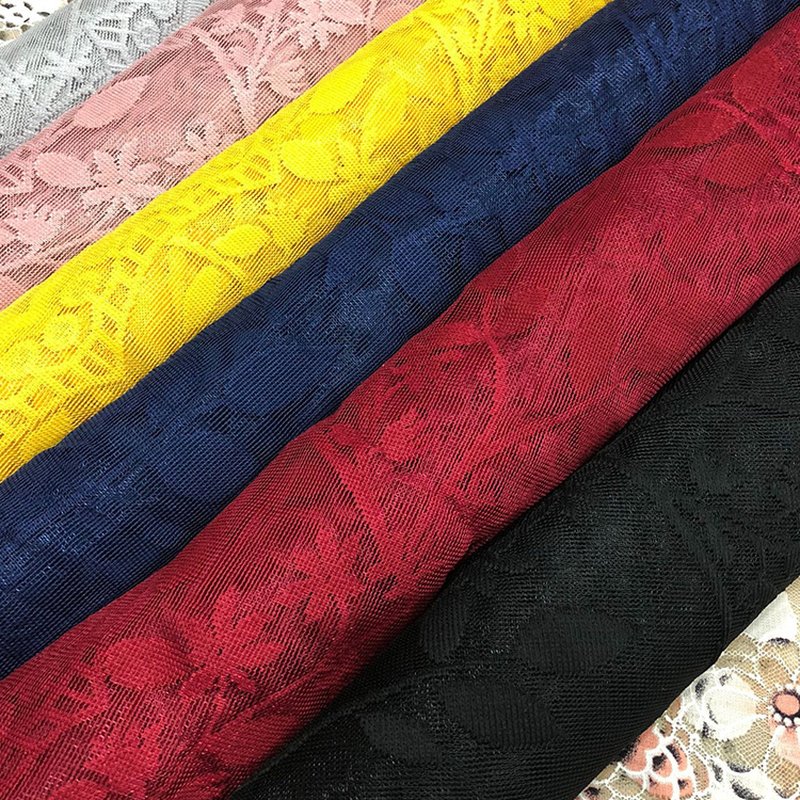 Lace Fabric Dress Leaf Polyester Warp Knit for Women's Wear Wholesale 5
