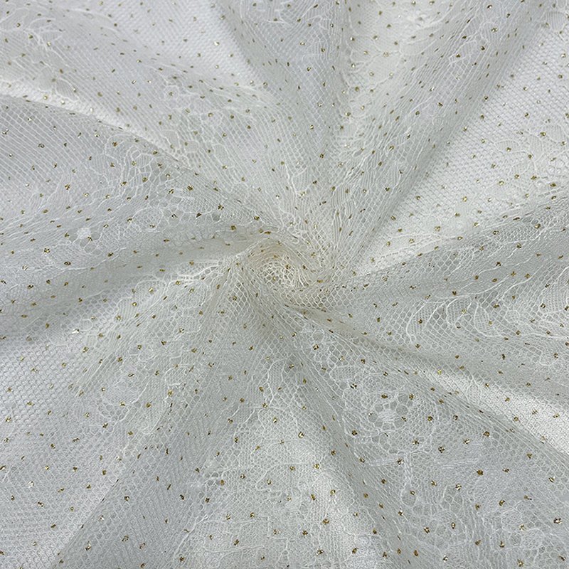 Lace Fabric Foil Bridal Polyester for Kids Wear Wholesale Supplier