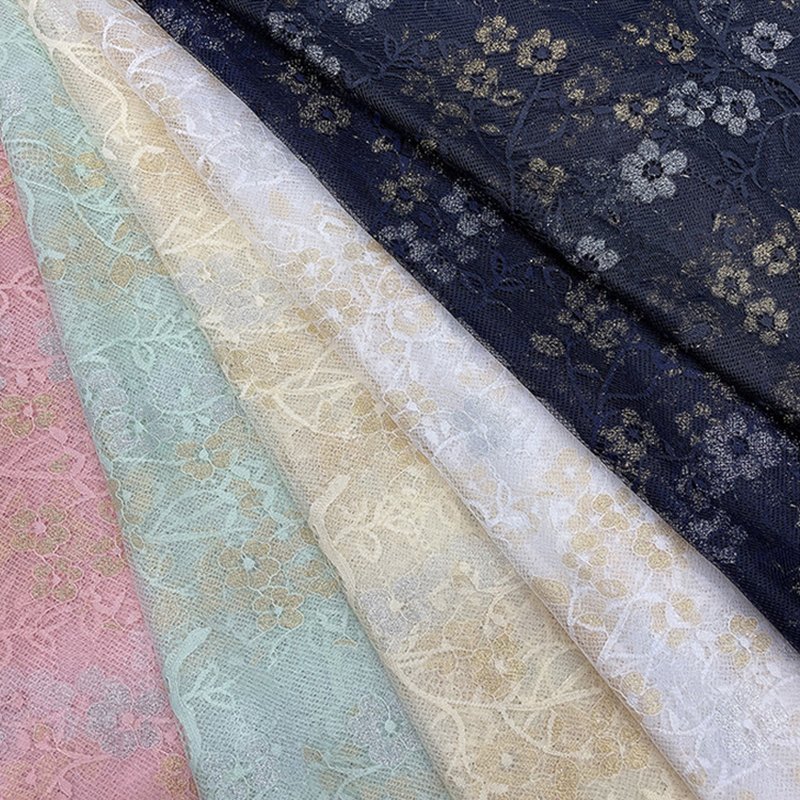 Lace Fabric Dress Floral Nylon Foil for Women's Wear Wholesale Supplie 10