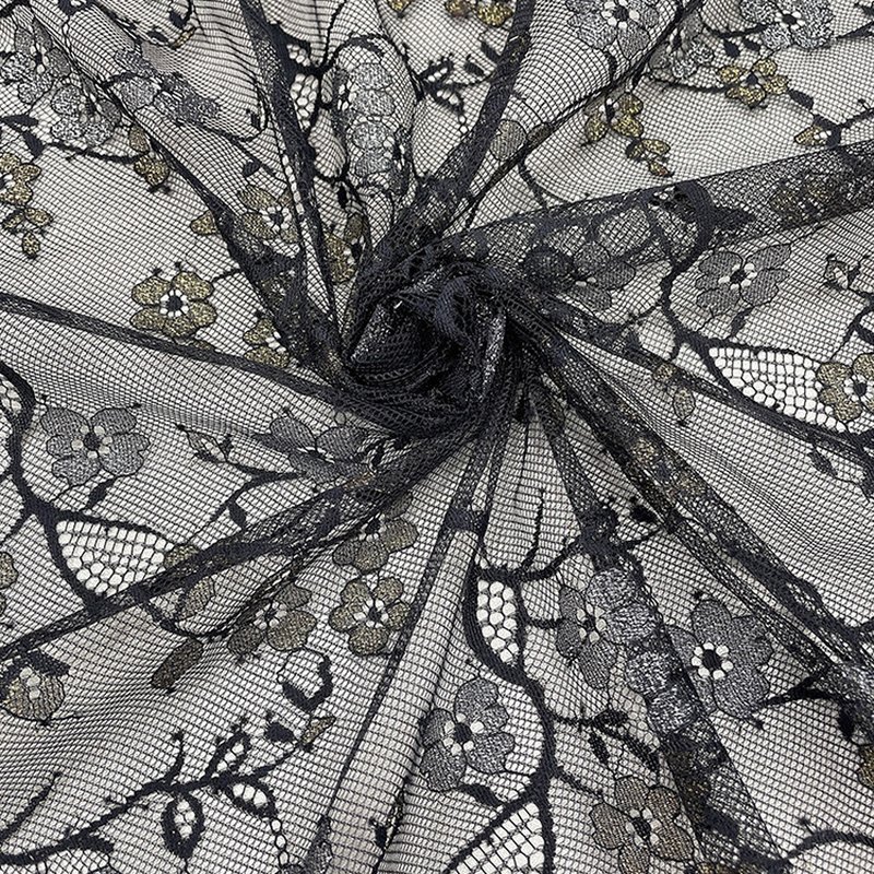 Lace Fabric Dress Floral Nylon Foil for Women's Wear Wholesale Supplie 3