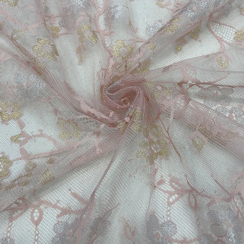 Lace Fabric Dress Floral Nylon Foil for Women's Wear Wholesale Supplie 4